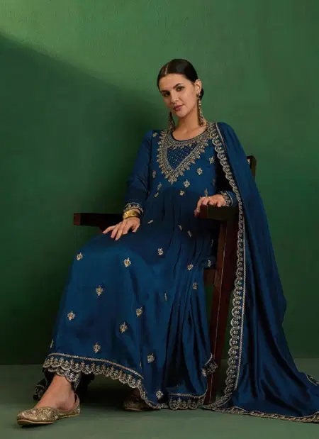Simran By Nsf Pure Vichitra Silk  With Embrodeiry Work Kurti With Bottom Dupatta Wholesale Suppliers In Mumbai